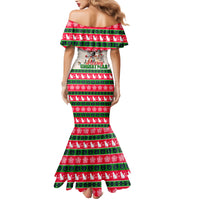 Merry Christmas Cat Family Matching Mermaid Dress and Hawaiian Shirt Meowy Catmas Xmas Tree - Wonder Print Shop