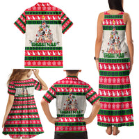 Merry Christmas Cat Family Matching Tank Maxi Dress and Hawaiian Shirt Meowy Catmas Xmas Tree - Wonder Print Shop