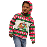 Merry Christmas Cat Kid Hoodie Meowy Catmas Xmas Tree - Wonder Print Shop