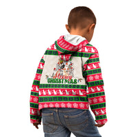 Merry Christmas Cat Kid Hoodie Meowy Catmas Xmas Tree - Wonder Print Shop