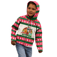 Merry Christmas Cat Kid Hoodie Meowy Catmas Xmas Tree - Wonder Print Shop