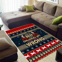 Merry Wet Nosemas Area Rug Christmas Husky - Wonder Print Shop