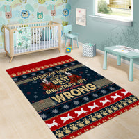 Merry Wet Nosemas Area Rug Christmas Husky - Wonder Print Shop