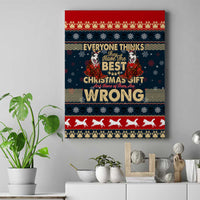 Merry Wet Nosemas Canvas Wall Art Christmas Husky - Wonder Print Shop