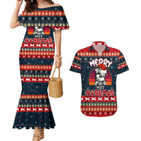 Merry Wet Nosemas Couples Matching Mermaid Dress and Hawaiian Shirt Christmas Husky - Wonder Print Shop