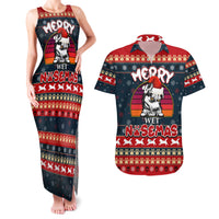 Merry Wet Nosemas Couples Matching Tank Maxi Dress and Hawaiian Shirt Christmas Husky - Wonder Print Shop