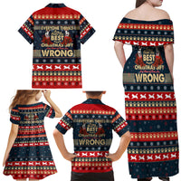 Merry Wet Nosemas Family Matching Off Shoulder Maxi Dress and Hawaiian Shirt Christmas Husky - Wonder Print Shop
