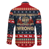 Merry Wet Nosemas Family Matching Off Shoulder Maxi Dress and Hawaiian Shirt Christmas Husky - Wonder Print Shop