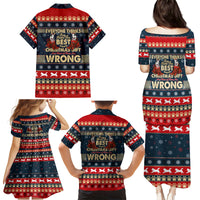 Merry Wet Nosemas Family Matching Puletasi Dress and Hawaiian Shirt Christmas Husky - Wonder Print Shop