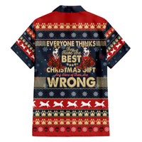 Merry Wet Nosemas Family Matching Short Sleeve Bodycon Dress and Hawaiian Shirt Christmas Husky - Wonder Print Shop