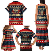 Merry Wet Nosemas Family Matching Tank Maxi Dress and Hawaiian Shirt Christmas Husky - Wonder Print Shop