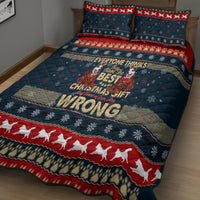 Merry Wet Nosemas Quilt Bed Set Christmas Husky - Wonder Print Shop
