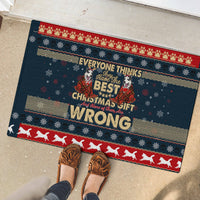 Merry Wet Nosemas Rubber Doormat Christmas Husky - Wonder Print Shop