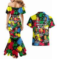 Unapologetically Black Couples Matching Mermaid Dress and Hawaiian Shirt Civil Rights Leaders - Wonder Print Shop