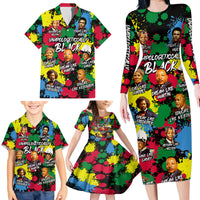 Unapologetically Black Family Matching Long Sleeve Bodycon Dress and Hawaiian Shirt Civil Rights Leaders - Wonder Print Shop