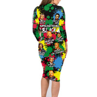 Unapologetically Black Family Matching Long Sleeve Bodycon Dress and Hawaiian Shirt Civil Rights Leaders - Wonder Print Shop
