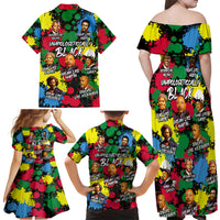 Unapologetically Black Family Matching Off Shoulder Maxi Dress and Hawaiian Shirt Civil Rights Leaders - Wonder Print Shop