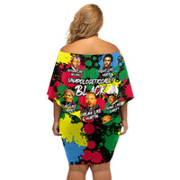 Unapologetically Black Family Matching Off Shoulder Short Dress and Hawaiian Shirt Civil Rights Leaders - Wonder Print Shop