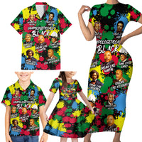 Unapologetically Black Family Matching Short Sleeve Bodycon Dress and Hawaiian Shirt Civil Rights Leaders - Wonder Print Shop
