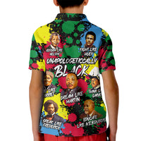 Unapologetically Black Kid Polo Shirt Civil Rights Leaders - Wonder Print Shop