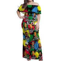 Unapologetically Black Off Shoulder Maxi Dress Civil Rights Leaders - Wonder Print Shop