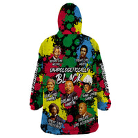 Unapologetically Black Wearable Blanket Hoodie Civil Rights Leaders - Wonder Print Shop