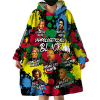 Unapologetically Black Wearable Blanket Hoodie Civil Rights Leaders - Wonder Print Shop