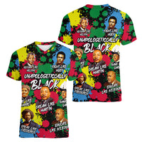 Unapologetically Black Women V Neck T Shirt Civil Rights Leaders - Wonder Print Shop