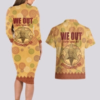 We Out 1849 African-American Couples Matching Long Sleeve Bodycon Dress and Hawaiian Shirt Harriet Tubman - Wonder Print Shop