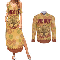 We Out 1849 African-American Couples Matching Summer Maxi Dress and Long Sleeve Button Shirt Harriet Tubman - Wonder Print Shop