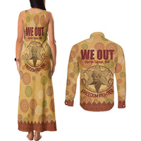 We Out 1849 African-American Couples Matching Tank Maxi Dress and Long Sleeve Button Shirt Harriet Tubman - Wonder Print Shop