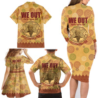 We Out 1849 African-American Family Matching Long Sleeve Bodycon Dress and Hawaiian Shirt Harriet Tubman - Wonder Print Shop