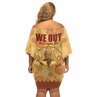 We Out 1849 African-American Family Matching Off Shoulder Short Dress and Hawaiian Shirt Harriet Tubman - Wonder Print Shop