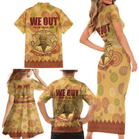 We Out 1849 African-American Family Matching Short Sleeve Bodycon Dress and Hawaiian Shirt Harriet Tubman - Wonder Print Shop