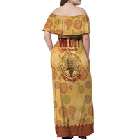 We Out 1849 African-American Off Shoulder Maxi Dress Harriet Tubman - Wonder Print Shop