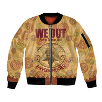 We Out 1849 African-American Sleeve Zip Bomber Jacket Harriet Tubman - Wonder Print Shop
