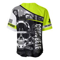 Concrete Finisher Skull on Site Baseball Jersey - Wonder Print Shop