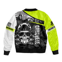 Concrete Finisher Skull on Site Bomber Jacket - Wonder Print Shop