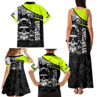 Concrete Finisher Skull on Site Family Matching Tank Maxi Dress and Hawaiian Shirt - Wonder Print Shop