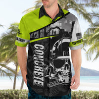 Concrete Finisher Skull on Site Hawaiian Shirt - Wonder Print Shop