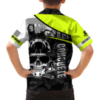 Concrete Finisher Skull on Site Kid Hawaiian Shirt - Wonder Print Shop