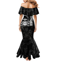 Concrete Finisher Skull on Site Mermaid Dress - Wonder Print Shop