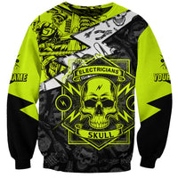 Personalised Electricians Skull Sweatshirt - Wonder Print Shop