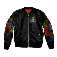 LGBT Rockin The Rainbow Life Skull Bomber Jacket - Wonder Print Shop