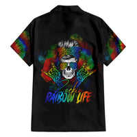 LGBT Rockin The Rainbow Life Skull Family Matching Summer Maxi Dress and Hawaiian Shirt - Wonder Print Shop