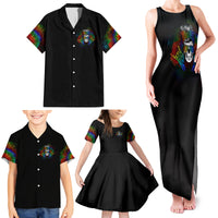 LGBT Rockin The Rainbow Life Skull Family Matching Tank Maxi Dress and Hawaiian Shirt - Wonder Print Shop