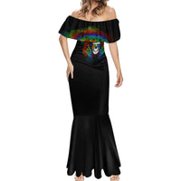 LGBT Rockin The Rainbow Life Skull Mermaid Dress - Wonder Print Shop