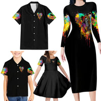 LGBT Family Matching Long Sleeve Bodycon Dress and Hawaiian Shirt Love Is Love Pride - Wonder Print Shop