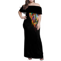 LGBT Family Matching Off Shoulder Maxi Dress and Hawaiian Shirt Love Is Love Pride - Wonder Print Shop