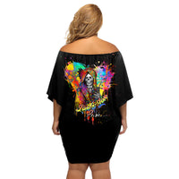 LGBT Family Matching Off Shoulder Short Dress and Hawaiian Shirt Love Is Love Pride - Wonder Print Shop